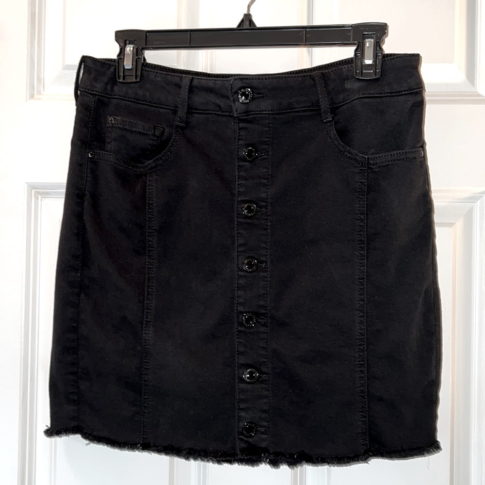 Guess stretched denim black mini skirt